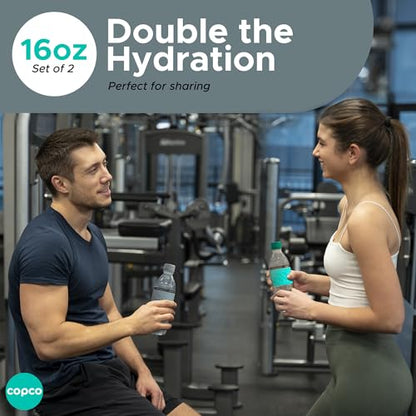 Copco Hydra Water Bottle 16.9 oz - Gray & Teal, Set of 2 - color: Gray/Teal