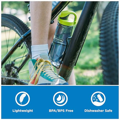 Nalgene 24 oz On The Fly Lock-Top Water Bottle, Clear w/Sprout - color: Clear with Sprout, size: 22 Ounces