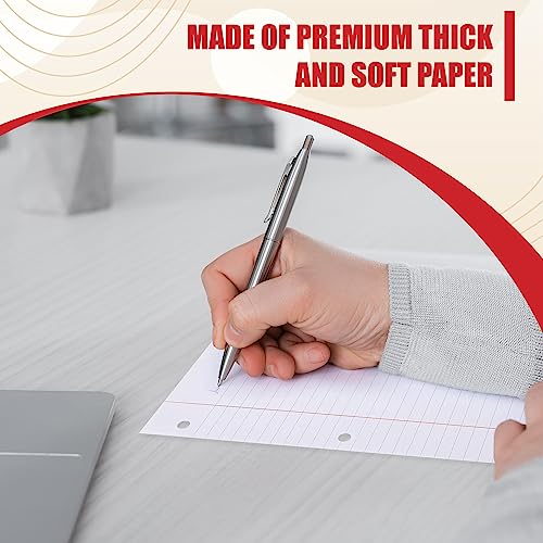 Notebook Paper Wide Ruled, Loose Leaf Paper Wide Ruled Notebook Paper Bulk, Lined Filler Paper for 3 Ring Binders - 10.5” X 8", for Student, College, School Classroom - 100 Sheets/Pack (2 Pack) - style: 2 Pack