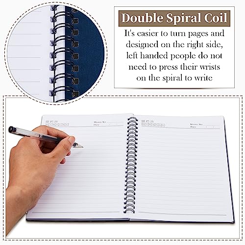 Lewtemi 6 Pack Small Left Handed Notebook 8"x5" Lefty Spiral Notebooks Wire Bound Mini Notebook 50 Sheets College Ruled Paper Journal(Black, Red, Blue) - color: Black, Red, Blue