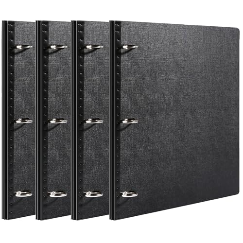 WOT I 4-Pack Telescoping 3 Ring Binder(0.75"), Expandable Flexible Binder - Patented Design for Easy Portability, Holds 8.5"x11" Paper, for School, Office&Home Organization, Black - color: Black, size: 0.75 Inch