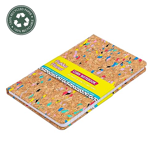 Pukka Pad, Pukka Planet Cork A5 Soft Cover Journal – Casebound Cork Cover Notebook with 160 Pages, 80 Sheets of Recycled FSC Certified 80GSM, 8mm Lined Paper for Home, School & Office, 8.5 x 5.3in - style: Journal