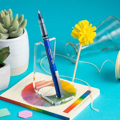 Pilot Precise V5 Rollerball Pens, Extra Fine Point 0.5 mm Purple Pens, Purple, Pack of 12 - Ideal for School, Journaling & Office Writing - color: Purple, size: 12 Count (Pack of 1)