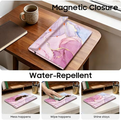 Fintie Laptop Sleeve for 14 Inch Chromebook with Pocket, PU Leather, Pink | Fits for Acer Chromebook Plus 514 CB514-4HT, ASUS Chromebook Flip CX1 CX1400FKA-AS88F, Samsung Galaxy Chromebook Go - color: Pink