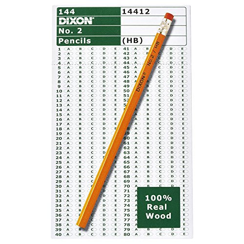 Dixon No. 2 Yellow Pencils, Wood-Cased, Black Core, #2 HB Soft, Boxed (14412) (Pack of 20, 2880 Count Total) - size: 1 Count (Pack of 2880)