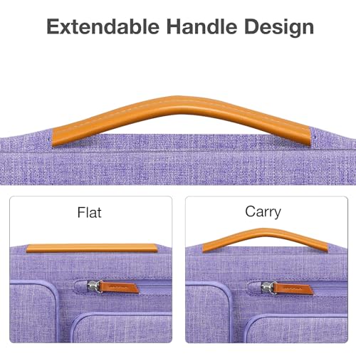 MOSISO 9-11 inch Tablet Sleeve Case for iPad A16 2025, iPad Air 11 inch M3 M2, iPad Pro 11 M4, iPad 10/9/8/7th, Galaxy Tab A9+/S9/S8/Plus 11, Side Open Carrying Bag with 4 Zipper Pockets, Purple - color: Purple, size: 11 inch