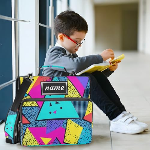 Kcldeci Zipper Binder Organizer 1.5inch 3 ring binder Bag for School and Office Expanding File Folder - color: F10