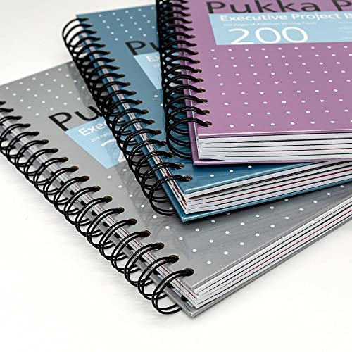 Pukka Pad 5 Subject Spiral Notebook 12-Pack - 200 Pages, 100 Sheets of 80GSM Paper with Repositionable Dividers & Perforated Edges for School & Office Planning & Organization - B5-7 X 10, Metallic - color: Metallic