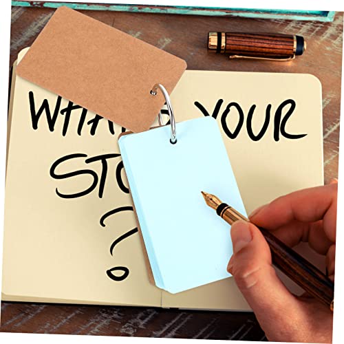 GANAZONO 7Sets Flash Cards DIY Blank Study Cards with Binder Rings for Writing Note Taking Vocabulary and Creative Ideas Portable Note Pads for Students and Travelers