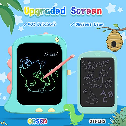 ORSEN 8.5 Inch Doodle Board Drawing Tablet - Dinosaur Toy Gift for Kids 3-7 Years Old - color: 8.5inch-blue