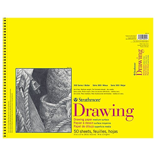 Strathmore 300 Spiral Drawing Pad 14X17 50Sh - size: 14x17, style: Wire Binding