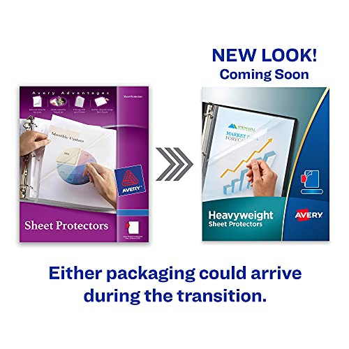 Avery Diamond Clear Page Protectors for 3 Ring Binders, 10 Document Protectors Per Pack, 40 Total (4-Pack of 74084) - style: 4 Pack