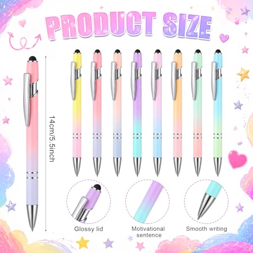 Sherr 16 Pcs Glitter Pens and Notebooks Set Mini Spiral Notepads Fancy Pens for Kids Girls Sparkly Sequins Journaling Ballpoint Birthday Gift Classroom Rewards (Dreamy Holographic Pastel,Candy Color) - color: Candy Color