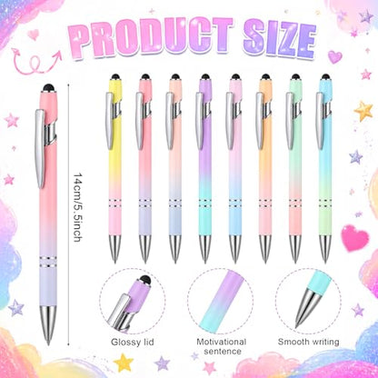 Sherr 16 Pcs Glitter Pens and Notebooks Set Mini Spiral Notepads Fancy Pens for Kids Girls Sparkly Sequins Journaling Ballpoint Birthday Gift Classroom Rewards (Dreamy Holographic Pastel,Candy Color) - color: Candy Color