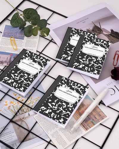 Dynta Mini Composition Notebooks Bulk, 40 Packs 3.25 x 4.5 inch Composition Books Narrow Ruled, Black Pocket Notebooks for Kids Students Men Women Teachers (60 Sheets/120 Pages) - color: Black