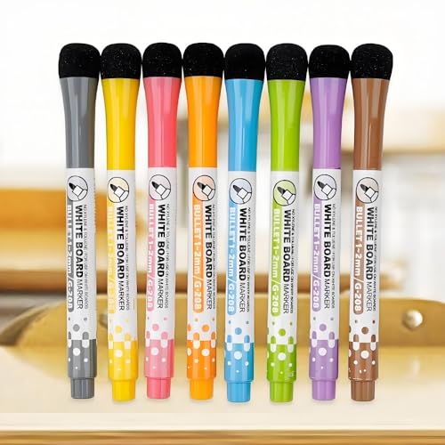 Magnetic Dry Erase Markers, 3Pcs White Board Markers, Whiteboard Markers with Erasers for Teacher Supplies for Classroom Work on White Board