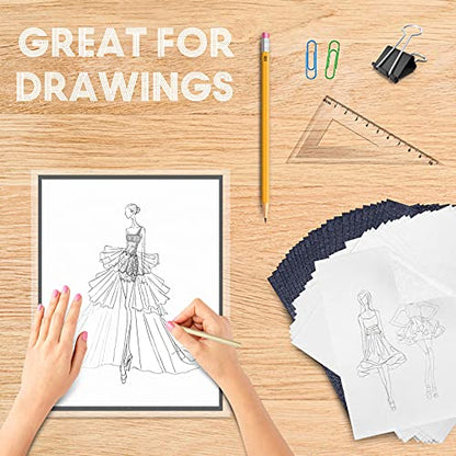 Transfer Paper Tracing Paper - PSLER Translucent on Artist Lettering Sketch Drawing for Pencil Ink Markers (Transparent) (200) (200)