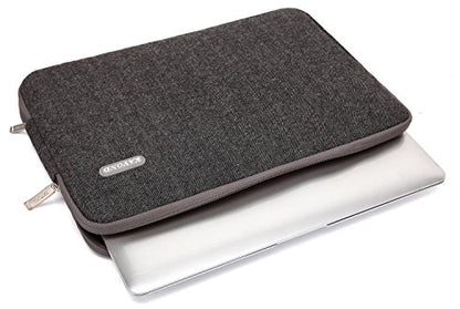 KAYOND Herringbone Woollen Water-Resistant for 15-15.6 Inch Laptop Sleeve Case Bag (15-15.6 Inches, Black) - color: Black, size: 15-15.6 Inches