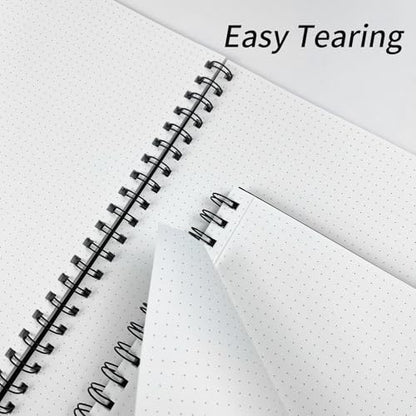Bullet Dotted Spiral Notebook 8.5" x 11" A4 Large Dot Grid Journal, 100 GSM Thick Dot Paper,160 Pages Journaling Notebooks for Writing Drawing Women Men Work School Supplies - style: Dotted