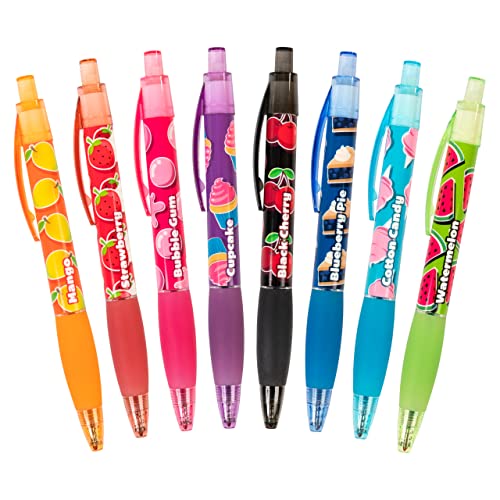 Scentco Glitter Gel Smens (2 Pack) - Gourmet Scented Pens, Colored Glitter Gel Ink, Medium Point, 8 Count - color: Glitter Gel (2 Pack of 8 Count)