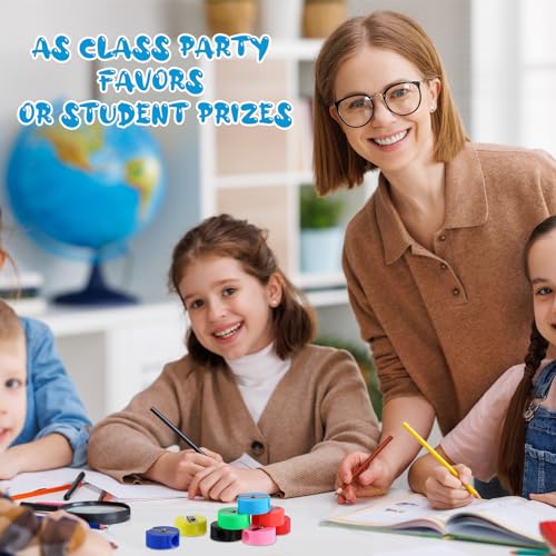 Glenmal 72 Pieces Pencil Sharpeners Bulk for Kids, Mini Plastic Handheld Sharpener, Colorful Round Manual Sharpener for Classroom Back to School Donation Supplies Party Favors