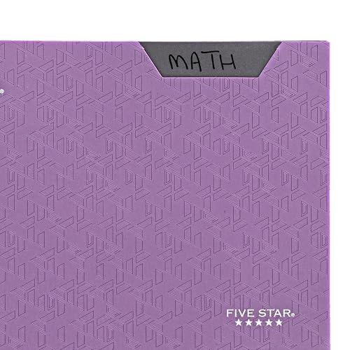 Five Star 2-Pocket Folder, Plastic Folder with Stay-Put Tabs and Prong Fasteners, Holds 8-1/2" x 11" Paper, Amethyst Purple (38750) - color: Purple, size: 1 Count (Pack of 1)