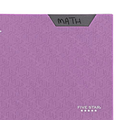 Five Star 2-Pocket Folder, Plastic Folder with Stay-Put Tabs and Prong Fasteners, Holds 8-1/2" x 11" Paper, Amethyst Purple (38750) - color: Purple, size: 1 Count (Pack of 1)