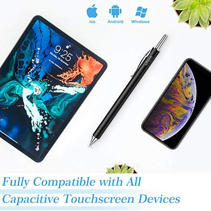 Mixoo Retractable Stylus Pen for Touchscreen Switch 2, High Sensitivity Universal Stylus Pen for iPad iPhone Android Tablet Apple Kindle Chromebook Galaxy All Touch Screens (Black) - color: Black