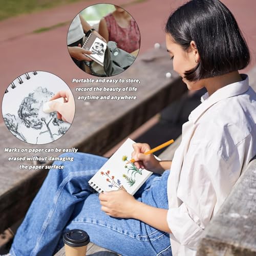 10 Pcs Sketch Book Bulk 9 x 12 in 400 Sheets Top Spiral Bound Sketch Pad Drawing Paper 40 Sheets Each Acid Free Mixed Media Sketchbook 68lb/100gsm Art Supplies for Beginner Artist - size: 9x12in, style: 10 Pack-Total 400 sheets