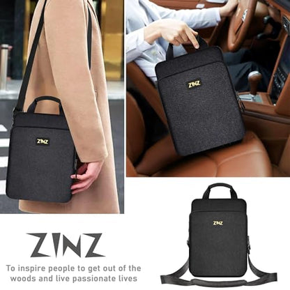 ZINZ Laptop Case 12.9 13 Shoulder Bag, Expandable Handbag with Valuables Compartment Compatible with MacBook Air/Pro/Neo 13" M5/M4/M3/M2/M1, iPad 12.9/13/11, Water-Resistant & Shockproof,B01K07 - color: B01k07, size: 13"