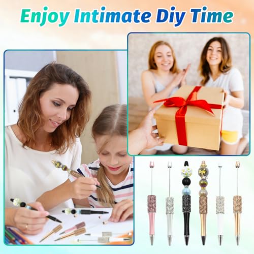 150 Pcs DIY Diamond Beadable Pen Kit - 50 Plastic Rhinestone Beaded Pens Bulk with Refills & Bags - Fancy Cute Glitter Pens for Crafting, Students & Teachers – School Supplies (Advanced) - color: Advanced, size: 50
