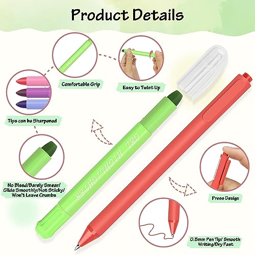 DazSpirit 12 Bright No Bleed Bible Gel Highlighters & 5 Pens with 90 Laminated Bible Tabs, Aesthetic Bible Journaling Kit School Supplies for Women & Men(73 Pre-Printed & 17 Blank Tabs) - color: Bright Gel Highlighters + Color Pens + Tabs