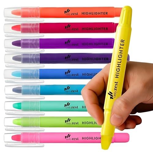 10 Pack Bible Safe Highlighters - Vibrant Colors Gel Highlighters | No Bleed, Scripture Markers for Journaling, Study Accessories and School Supplies - color: Vibrant