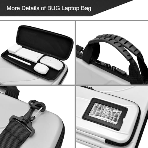 BUG 13-14 Inch Laptop Case Hard Shell, Protective Laptop Carrying Case with Stand for Heat Dissipation - color: Silver, size: 13-14 Inch