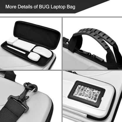 BUG 14.2-15.6 Inch Laptop Case Hard Shell, Protective Laptop Carrying Case with Stand for Heat Dissipation - color: Silver, size: 14.1-15.6 inch