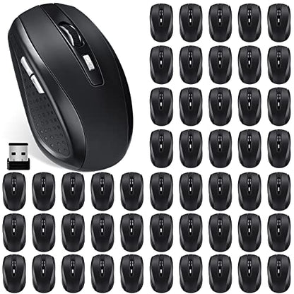 Macarrie 8 Pack Wireless Mouse for Laptop 1200dpi Wireless Computer Mouse Bulk with 6 Buttons Included USB Receiver Compatible with Windows, Pc, Computer