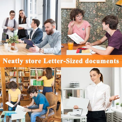 pmybupo 100Pcs White Folders with Pockets and Business Card Holder,2 Pocket Folders for School,Home or Office,Durable Heavy Duty File Folders - color: White