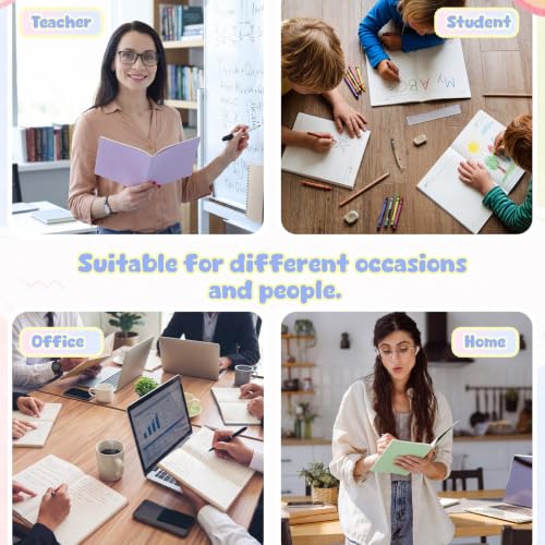 Handepo 100 Pack A5 Composition Notebooks Bulk 5"x8" Wide Ruled Soft Cover Journals, 60 Pages Composition Notebooks Bulk School Supplies for Students Classroom Office - color: Classic Macaron, size: A5