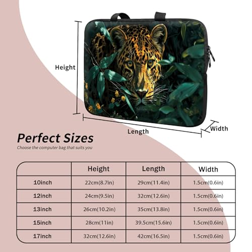 Universal Laptop Sleeve Tablet Case 12 inch, African Leopard Slim Carrying Case Durable Handbag Travel Laptop Bag for Surface Pro 9 8 7/Laptop Go 2 3, MacBook Air 11/12 - color: African Leopard, size: 12 inch
