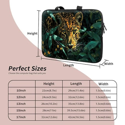 Universal Laptop Sleeve Tablet Case 12 inch, African Leopard Slim Carrying Case Durable Handbag Travel Laptop Bag for Surface Pro 9 8 7/Laptop Go 2 3, MacBook Air 11/12 - color: African Leopard, size: 12 inch
