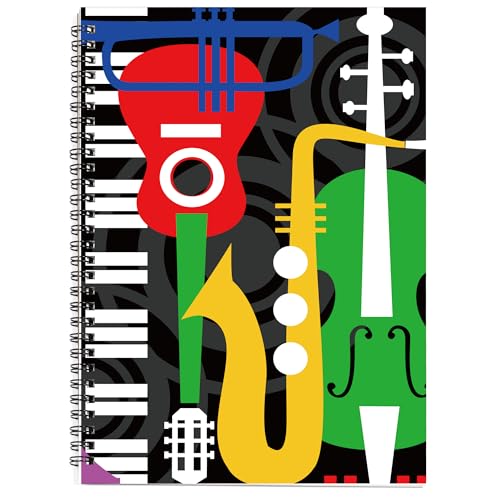 MAXCURY Blank Sheet Music Composition Manuscript Staff Paper Art Music Notebook Black 100 Pages 26x19cm (Machine) - color: Music Machine