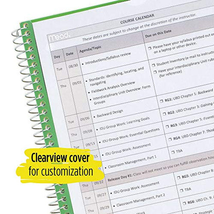 Five Star Spiral Notebook, 1 Subject, College Ruled Paper, 100 Sheets, 11" x 8-1/2" Sheet Size, Customizable Cover, Lime (73822) - color: 12 Lime