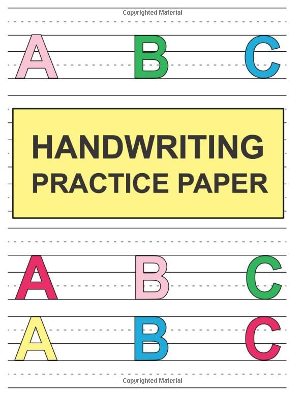 HANDWRITING PRACTICE PAPER: 150 Blank handwriting practice paper with dotted lines
