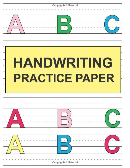 HANDWRITING PRACTICE PAPER: 150 Blank handwriting practice paper with dotted lines