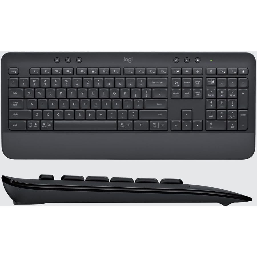 Logitech Signature MK650 Combo for Business Keyboard and Mouse - Graphite | Logi Bolt, Bluetooth, SmartWheel, globally certified, Windows, Mac, Chrome, Linux compatible, designed for business - color: Graphite, style: Combo w. Small Mouse