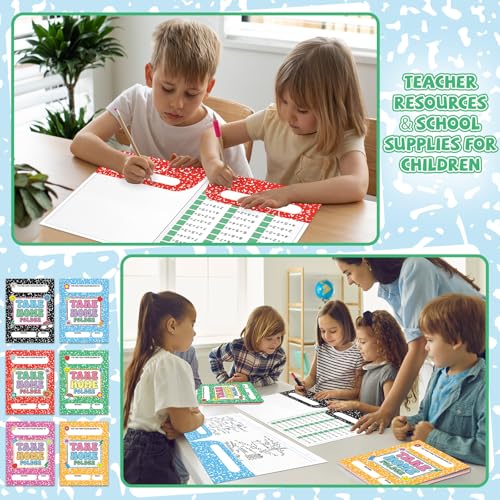 12PCS Homework Folders with 2 Pocket Back to School Take Home Folders Bulk for Students Letter Size Composition Notebook Classwork Organizer for Home Office Teachers Educational Supply 9.45 x 12.2 Inc - style: Composition