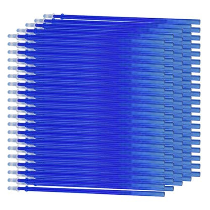 0.5 mm Erasable Gel Pen Refills Liquid Gel Ink Pen Refills Retractable Pens Refills Study Office Family (100pcs Blue)