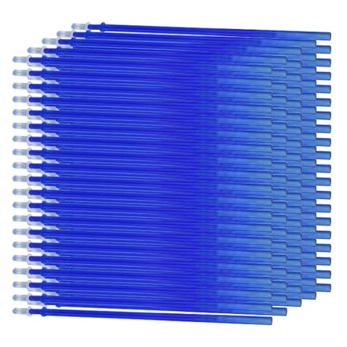 0.5 mm Erasable Gel Pen Refills Liquid Gel Ink Pen Refills Retractable Pens Refills Study Office Family (100pcs Blue)