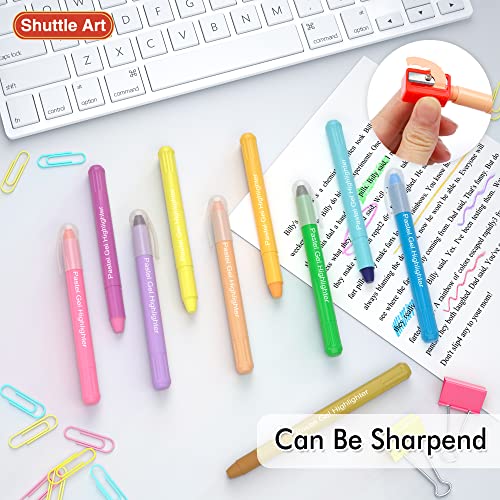 Shuttle Art 10 Pastel Colors Gel Highlighters,Bible Highlighters,No Bleed Through, Bible Journaling Supplies,Great for Journaling, Highlighting and Studying - color: 10 Pastel Colors