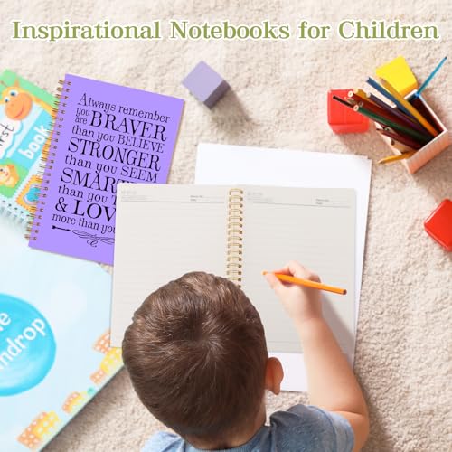 2Pcs Spiral Journal Notebook for Women Men, A5 Motivational Journal with 100 Pages, College Ruled Hardcover Notebook for Office School Home, Inspirational Gifts Encouragement Gifts - color: Purple